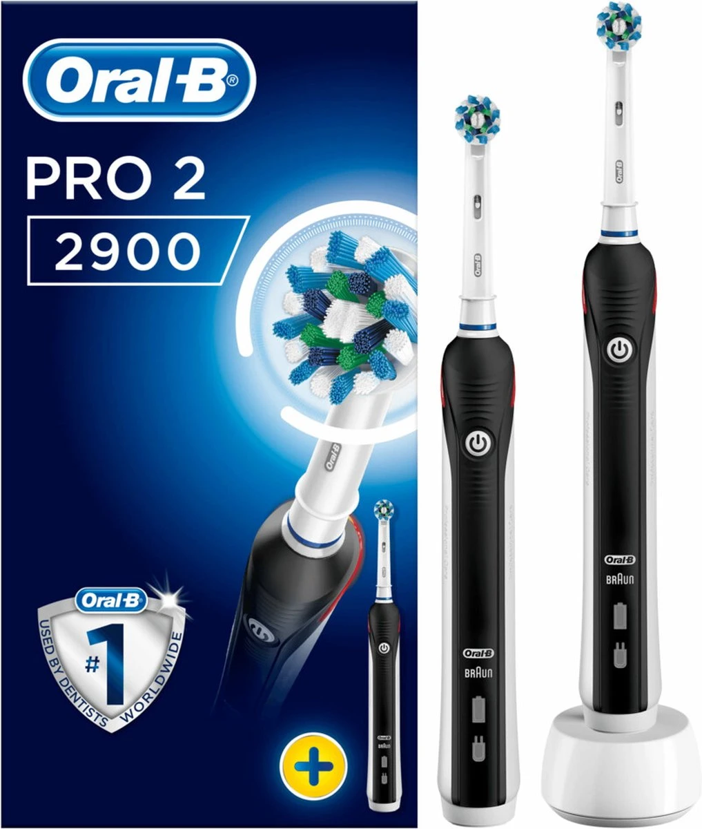 Oral B Oral_B Pro 2 - 2900 - Duoverpakking Elektrische Tandenborstel - Zwart 22 Oral B Oral_B Pro 2 - 2900 - Duoverpakking Elektrische Tandenborstel - Zwart - Afbeelding 20