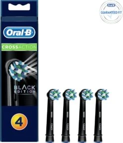 Oral B Oral-B CrossAction Zwart Opzetborstels - 4 Stuks
