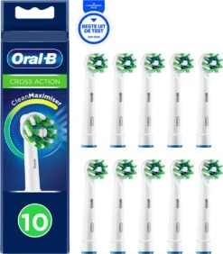 Oral B Oral-B CrossAction - Met CleanMaximiser-technologie - Opzetborstels - 10 Stuks - Brievenbusverpakking -Mondelinge Benodigdheden Winkel 1050x1200 2