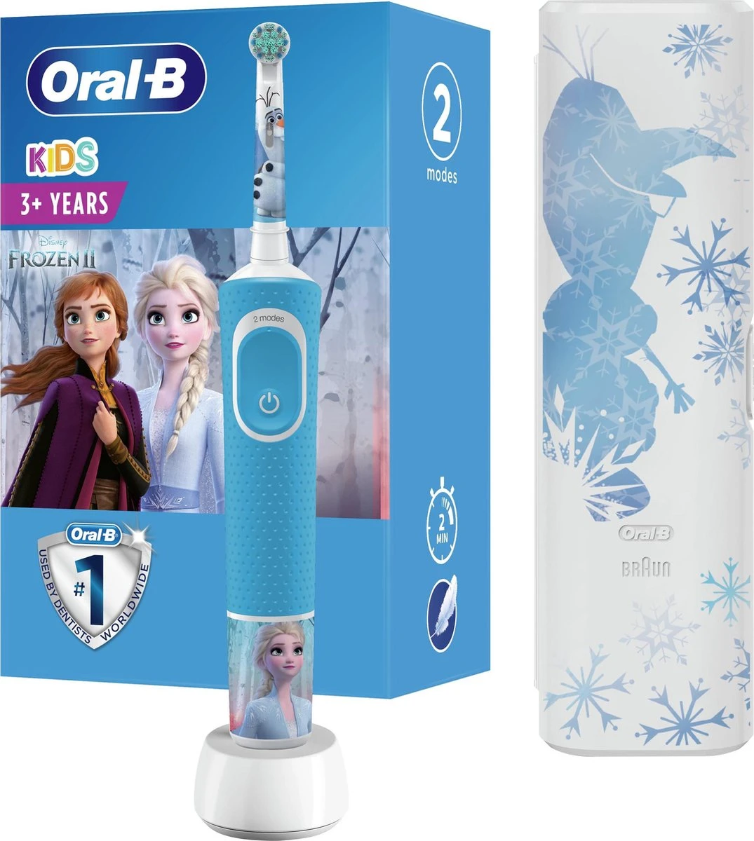 Oral B Oral-B Kids Frozen 2 - Elektrische Tandenborstel - Powered By Braun - 1 Handvat En 1 Opzetborstel 3 Oral B Oral-B Kids Frozen 2 - Elektrische Tandenborstel - Powered By Braun - 1 Handvat En 1 Opzetborstel