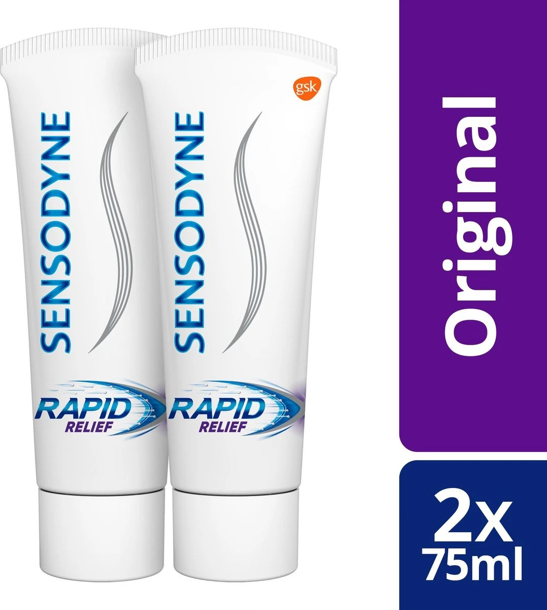 Sensodyne Rapid Relief - 2 X 75 ML- Tandpasta 3 Sensodyne Rapid Relief - 2 X 75 ML- Tandpasta