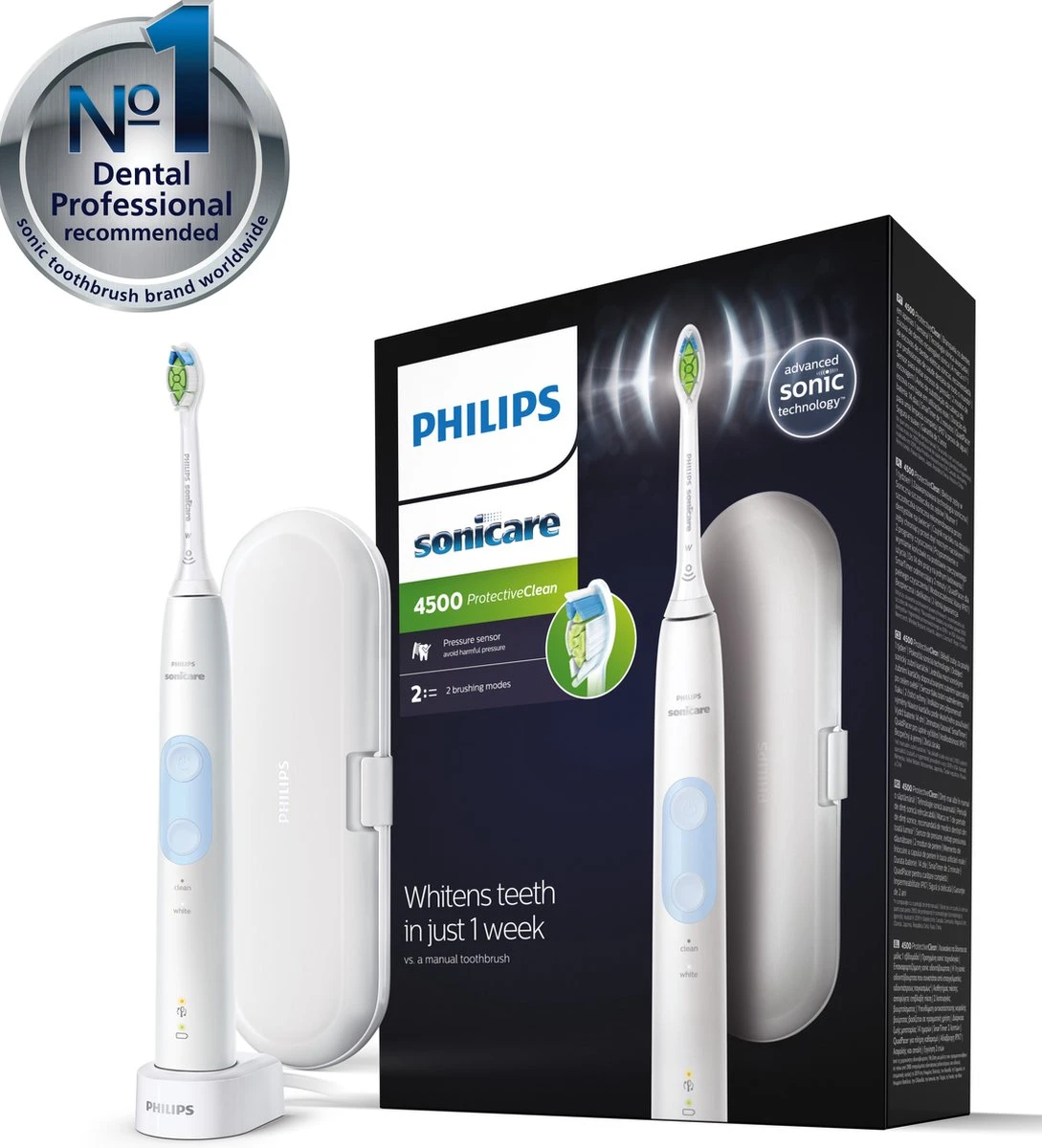 Philips Sonicare ProtectiveClean 4500 HX6839/28 - Elektrische Tandenborstel 4 Philips Sonicare ProtectiveClean 4500 HX6839/28 - Elektrische Tandenborstel - Afbeelding 2