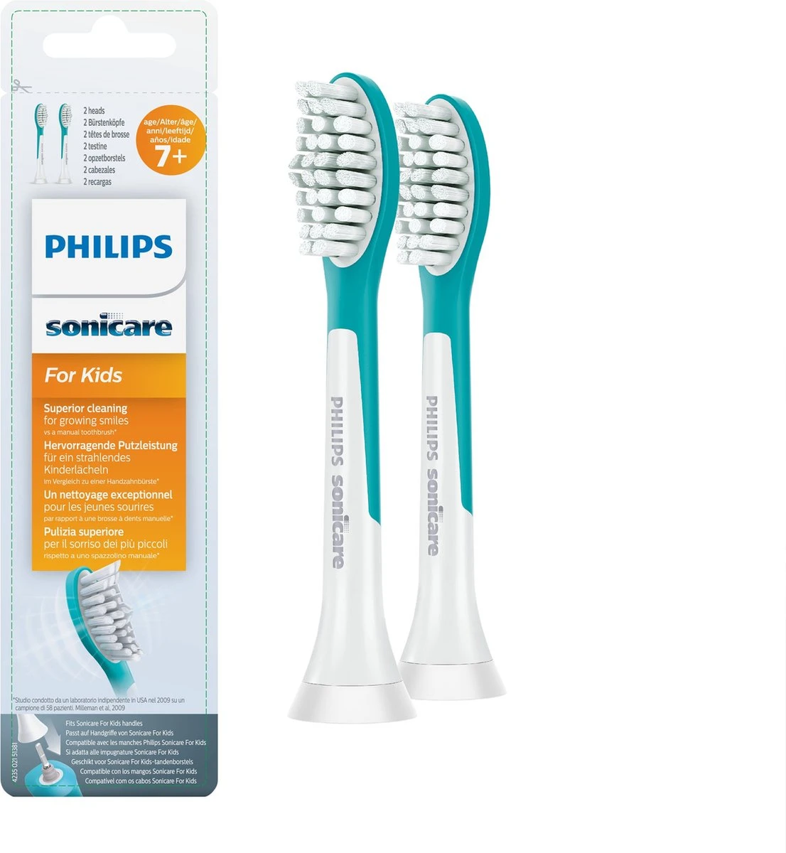 Philips Sonicare For Kids Standard A2 HX6042/33 - Opzetborstel - 2 Stuks 3 Philips Sonicare For Kids Standard A2 HX6042/33 - Opzetborstel - 2 Stuks