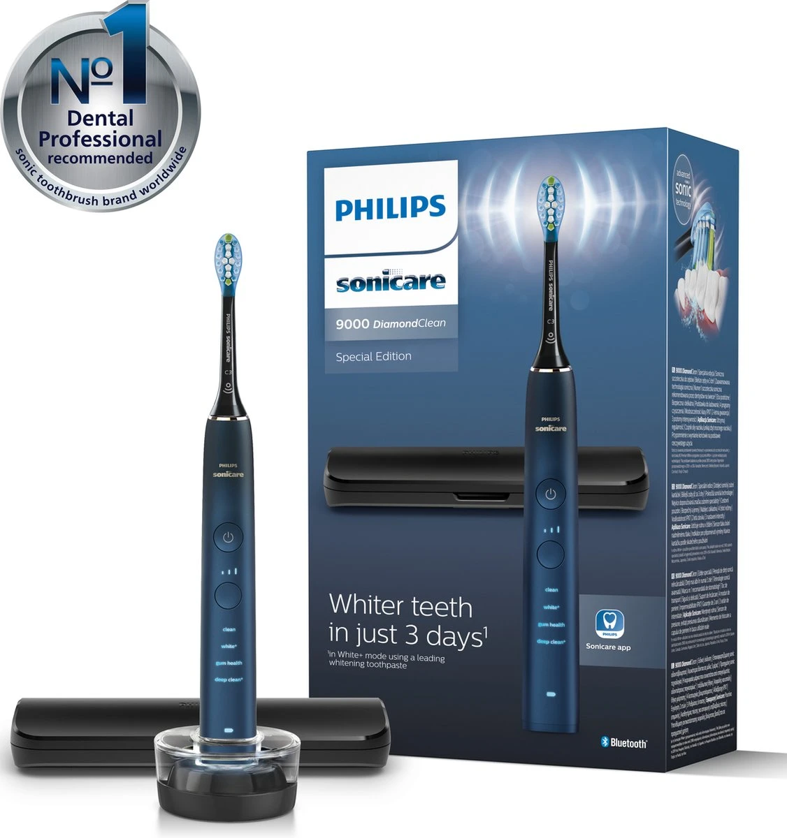 Philips Sonicare DiamondClean HX9911/88 - Elektrische Tandenborstel - Aquamarine 4 Philips Sonicare DiamondClean HX9911/88 - Elektrische Tandenborstel - Aquamarine - Afbeelding 2