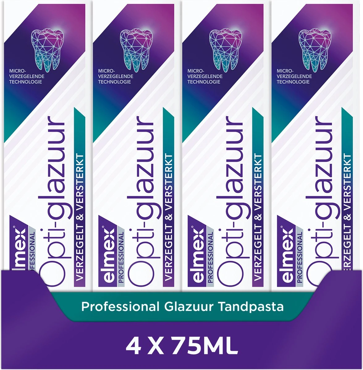 Elmex Glazuur Protection Tandpasta 4 X 75ml - Voordeelverpakking 3 Elmex Glazuur Protection Tandpasta 4 X 75ml - Voordeelverpakking