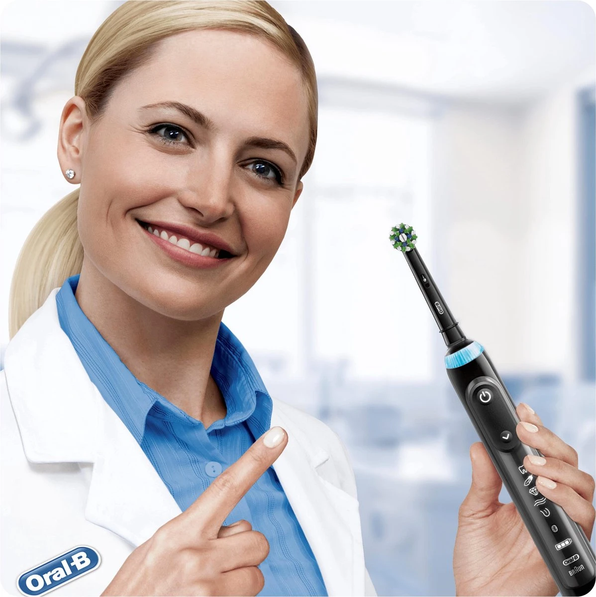 Oral B Oral-B CrossAction - Met CleanMaximiser-technologie - Opzetborstels - Zwart - 3 Stuks 9 Oral B Oral-B CrossAction - Met CleanMaximiser-technologie - Opzetborstels - Zwart - 3 Stuks - Afbeelding 7