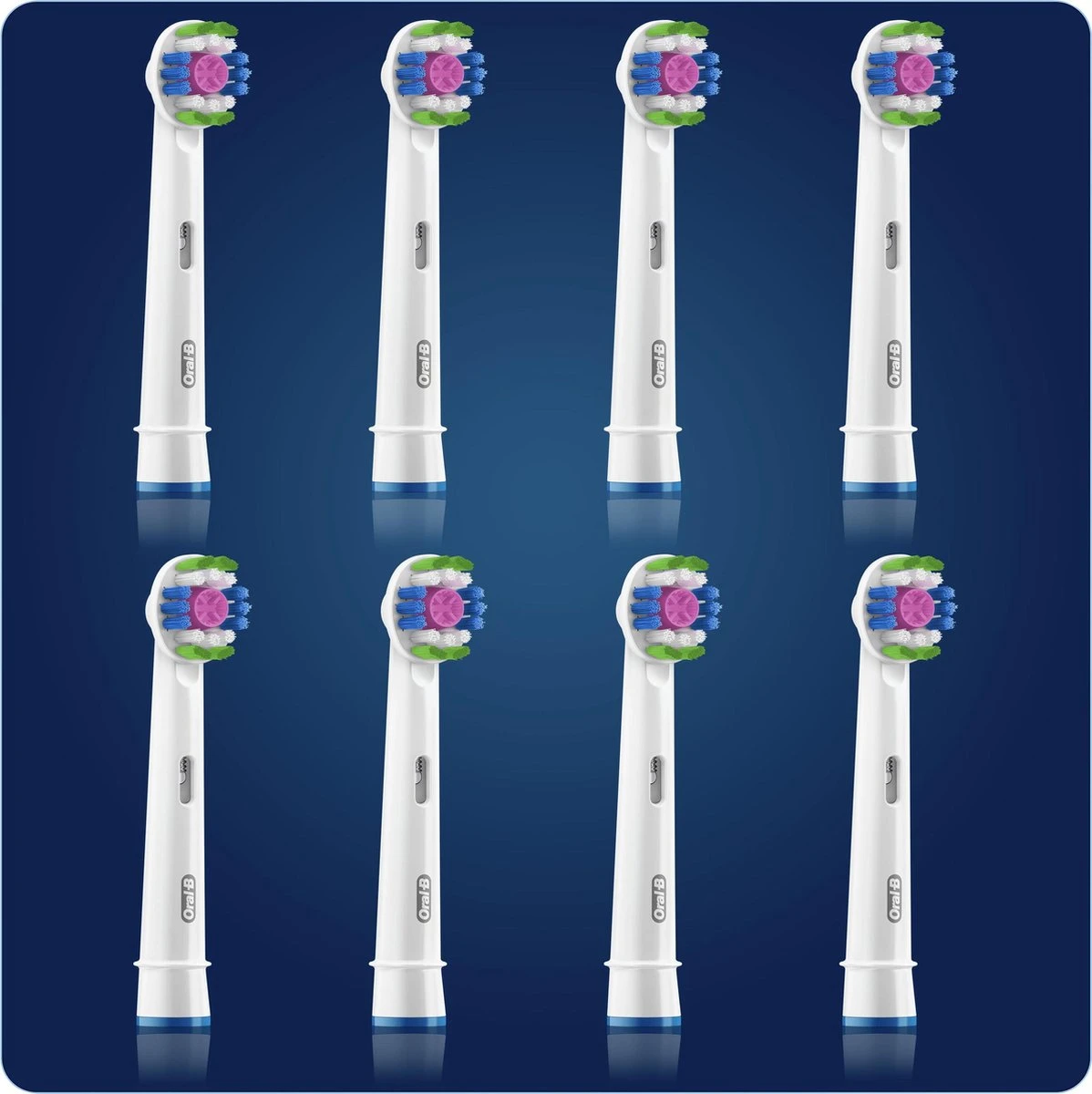Oral B Oral-B 3D White - Met CleanMaximiser-technologie - Opzetborstels - 8 Stuks 4 Oral B Oral-B 3D White - Met CleanMaximiser-technologie - Opzetborstels - 8 Stuks - Afbeelding 2