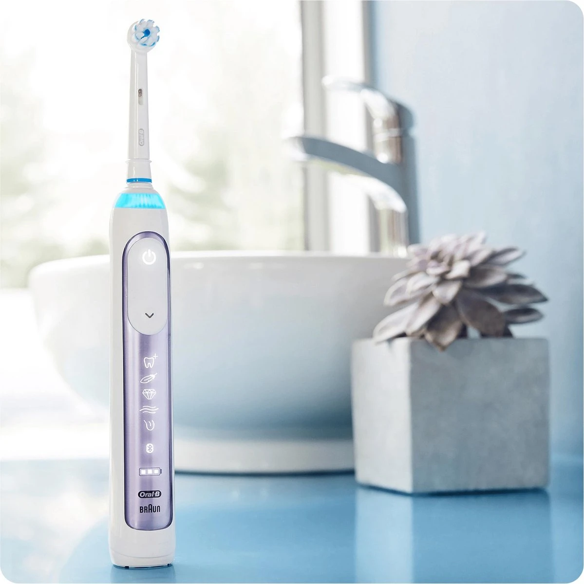 Oral B Oral-B Genius 10200W Orchid Purple Elektrische Tandenborstel Paars/Wit 14 Oral B Oral-B Genius 10200W Orchid Purple Elektrische Tandenborstel Paars/Wit - Afbeelding 12