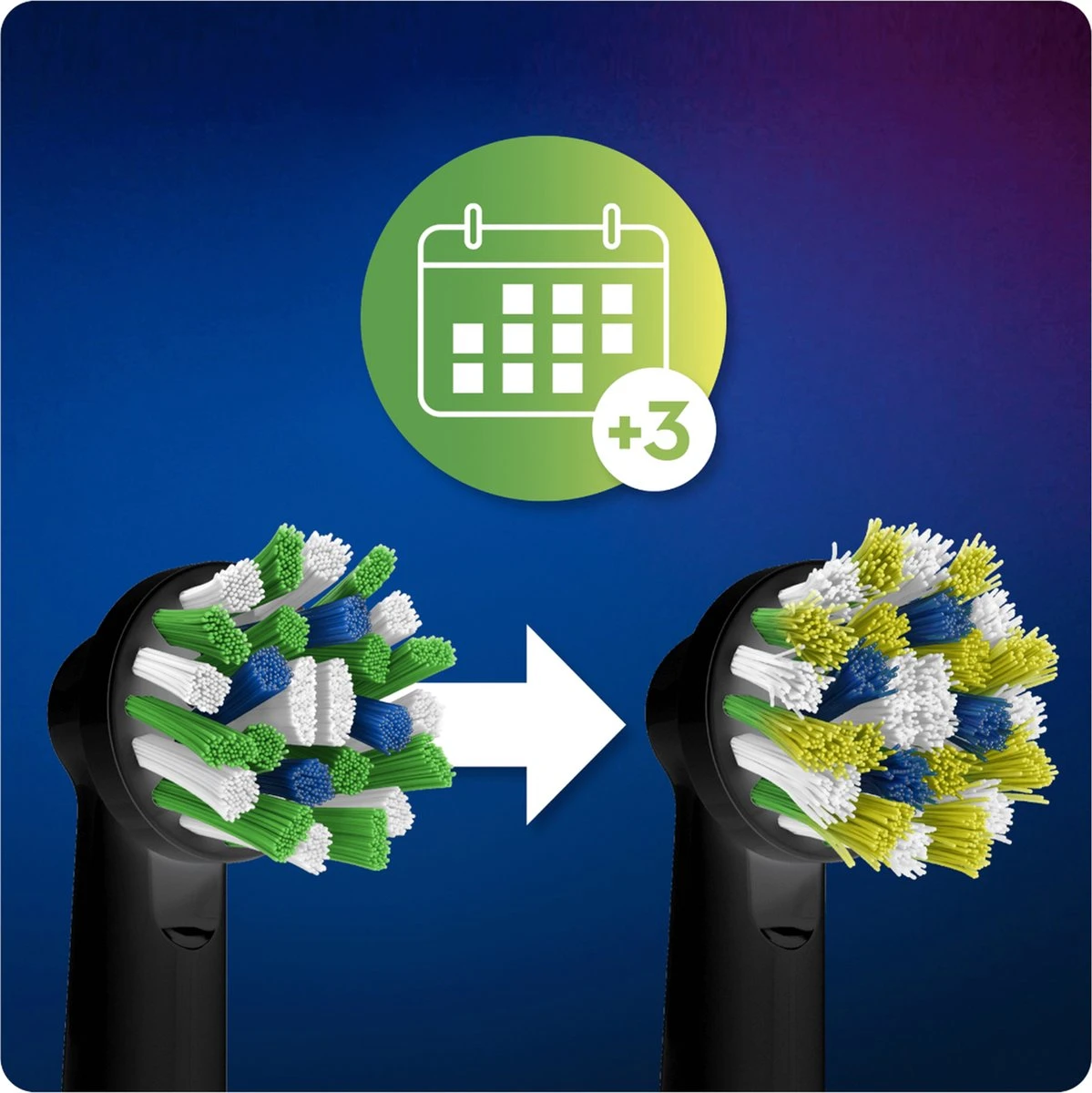 Oral B Oral-B CrossAction Opzetborstel Black Edition Met CleanMaximiser-technologie, Verpakking Van 5 Stuks 7 Oral B Oral-B CrossAction Opzetborstel Black Edition Met CleanMaximiser-technologie, Verpakking Van 5 Stuks - Afbeelding 5