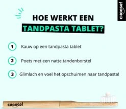 CHOOSE Tandpasta Tabletten - 12 Weken Voorraad - Duurzaam - Aanbevolen Door Tandartsen - Zero Waste - Vegan - Fluoride - Ecologisch Verantwoord -Mondelinge Benodigdheden Winkel 1200x1038
