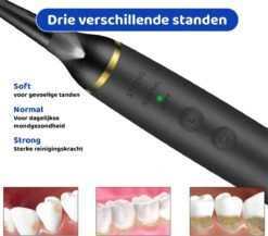 ExCorn Elektrische Tandsteen Verwijderaar - Inclusief 6-delig Tandartsset - 3 Standen - Elektrisch Tandplak Verwijderen - Tanden Polijsten -Mondelinge Benodigdheden Winkel 1200x1055