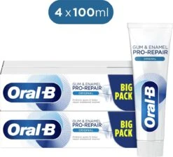 Oral B Oral-B Tandvlees & Glazuur Pro-Repair Origineel - Voordeelverpakking 4 X 100 Ml - Tandpasta Verpakt In Gerecycleerd Karton -Mondelinge Benodigdheden Winkel 1200x1087