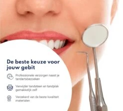 Tandarts Setje - Professioneel - Tandsteen Verwijderaar – Mondspiegel – Tandartshaakje – Tandsteenhaakje - Gebitsverzorging – Inclusief Luxe Etui - 6-delig - RVS -Mondelinge Benodigdheden Winkel 1200x1087 5