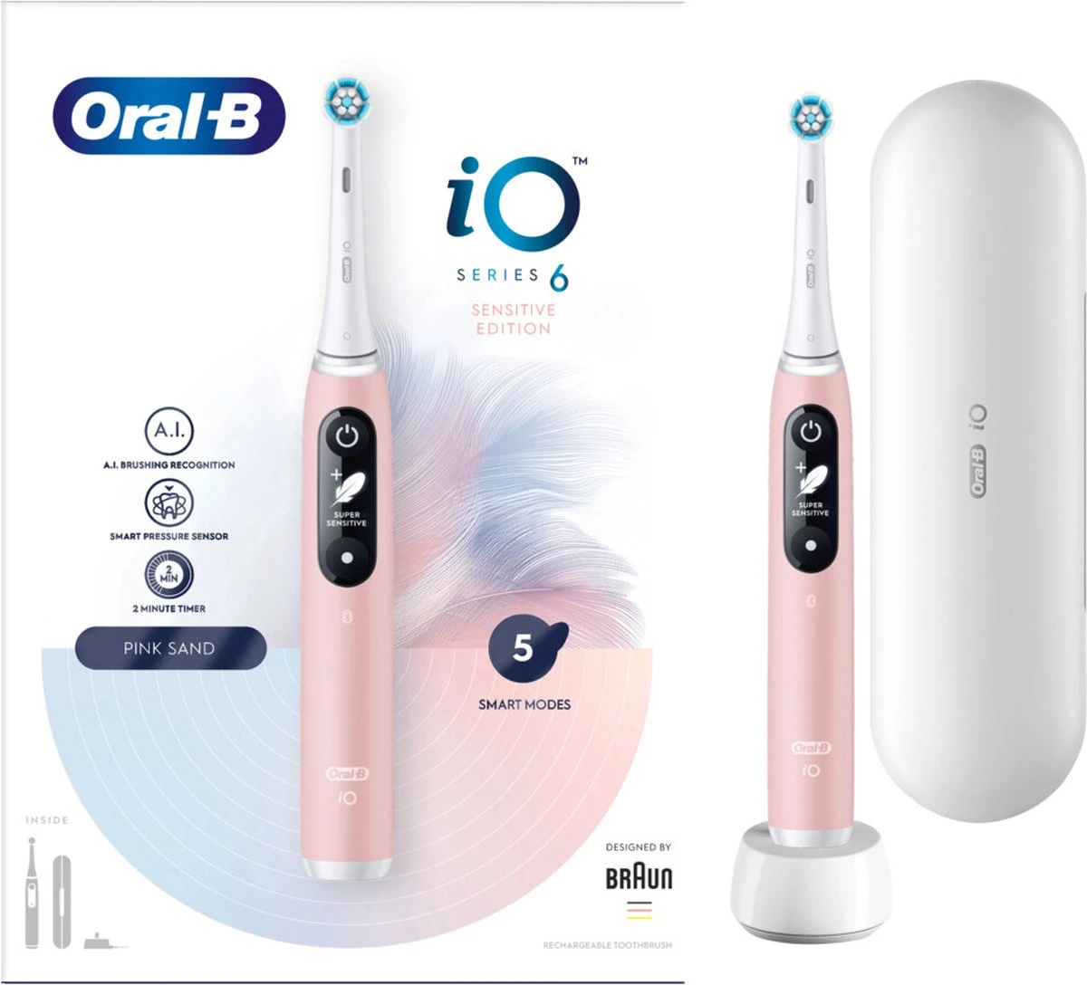 Oral B Oral-B IO 6 - Elektrische Tandenborstel - Roze 14 Oral B Oral-B IO 6 - Elektrische Tandenborstel - Roze - Afbeelding 12