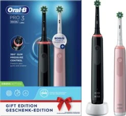 Oral B Oral-B Pro 3 - 3900 - Zwarte En Roze - Elektrische Tandenborstel