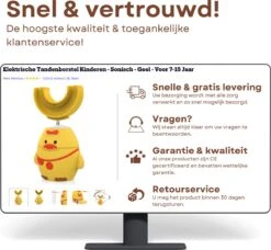 Merkloos Elektrische Sonische Tandenborstel Voor Kinderen Tussen 2 T/m 6 Jaar Met Timer - Elektrische Kindertandenborstel - 360º Graden - 6 Poetsmodus - IPX7 Waterbestendig - Geel 19 Merkloos Elektrische Sonische Tandenborstel Voor Kinderen Tussen 2 T/m 6 Jaar Met Timer - Elektrische Kindertandenborstel - 360º Graden - 6 Poetsmodus - IPX7 Waterbestendig - Geel -Mondelinge Benodigdheden Winkel 1200x1110