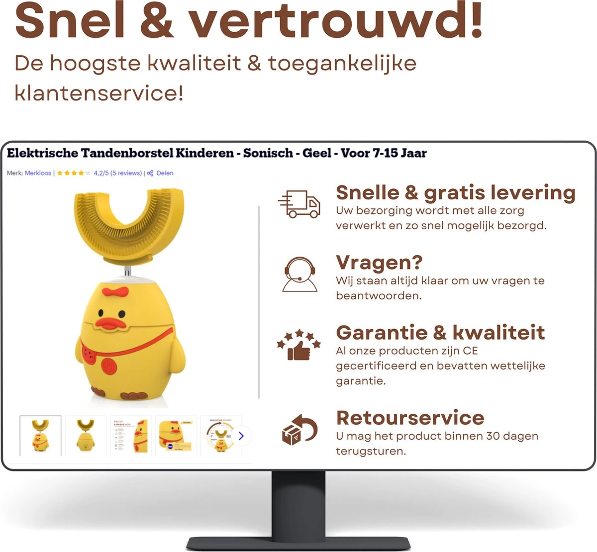 Merkloos Elektrische Sonische Tandenborstel Voor Kinderen Tussen 2 T/m 6 Jaar Met Timer - Elektrische Kindertandenborstel - 360º Graden - 6 Poetsmodus - IPX7 Waterbestendig - Geel 10 Merkloos Elektrische Sonische Tandenborstel Voor Kinderen Tussen 2 T/m 6 Jaar Met Timer - Elektrische Kindertandenborstel - 360º Graden - 6 Poetsmodus - IPX7 Waterbestendig - Geel - Afbeelding 8