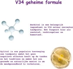 Tandpasta V34 Colour Corrector - Paarse Tandpasta - Tandenblekers - Hismile -Mondelinge Benodigdheden Winkel 1200x1133 4