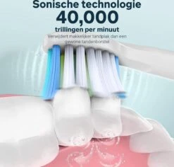 Bintoi® ISonic Pro Series D700 - Elektrische Tandenborstel - Ultra Whitening - 1 Handvat En 4 Opzetborstels - Oplaadbaar - Veilig Voor Douche - Gratis Reisetui - Wit -Mondelinge Benodigdheden Winkel 1200x1146
