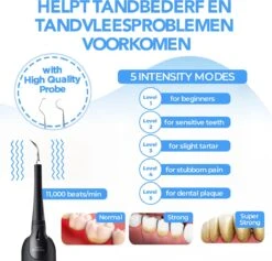 Merkloos Tandsteen Verwijderaar - 5 Standen - Inclusief Tandarts Set - Met 3 Opzetstukken - Elektrisch - Tandplak -Mondelinge Benodigdheden Winkel 1200x1153 3