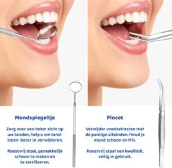 ExCorn Elektrische Tandsteen Verwijderaar - Inclusief 6-delig Tandartsset - 3 Standen - Elektrisch Tandplak Verwijderen - Tanden Polijsten -Mondelinge Benodigdheden Winkel 1200x1171 2