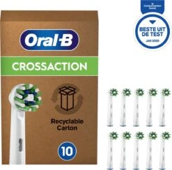 Oral B Oral-B CrossAction - Met CleanMaximiser-technologie - Opzetborstels - 10 Stuks - Brievenbusverpakking