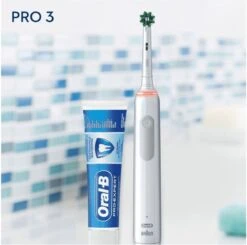Oral B Oral-B Pro 3 3800 - Wit - Elektrische Tandenborstel Met Gratis Tandpasta -Mondelinge Benodigdheden Winkel 1200x1192