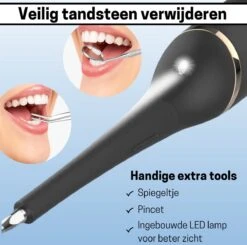 BOME Tandsteen Verwijderaar - 3 Opzetstukken - Tandplak Verwijderaar - Inclusief Spiegel En Pincet - 3 Standen -Mondelinge Benodigdheden Winkel 1200x1192 4