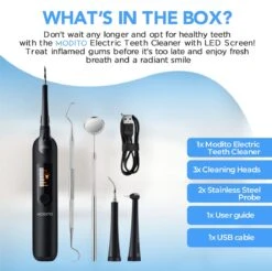 Merkloos Tandsteen Verwijderaar - 5 Standen - Inclusief Tandarts Set - Met 3 Opzetstukken - Elektrisch - Tandplak -Mondelinge Benodigdheden Winkel 1200x1196 11