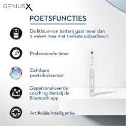 Oral B Oral-B Genius X - Wit - Elektrische Tandenborstel - Ontworpen Door Braun - 1 Handvat En 1 Opzetborstel -Mondelinge Benodigdheden Winkel 1200x1200 1