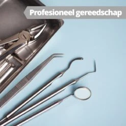 AdroitGoods 7 Delige RVS Tandarts Setje - Incl Haakje En Spiegel - Tandenstokers - Tandplak - Gebit Verzorging Setje -Mondelinge Benodigdheden Winkel 1200x1200 1059