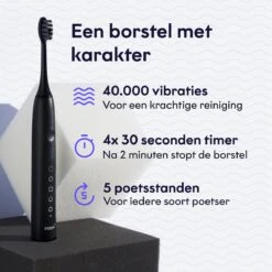 BOOMBRUSH Elektrische Tandenborstel - Zwart - 90 Dagen Batterij - Duurzaam 19 BOOMBRUSH Elektrische Tandenborstel - Zwart - 90 Dagen Batterij - Duurzaam -Mondelinge Benodigdheden Winkel 1200x1200 111