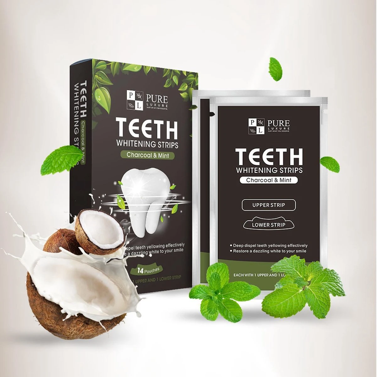 De Tanden Bleker - Pure Luxure - Professionele Tandenbleek Strips - 28 Strips - Teeth Whitening Strips - Wittere Tanden - Zonder Peroxide - Tanden Bleken 3 De Tanden Bleker - Pure Luxure - Professionele Tandenbleek Strips - 28 Strips - Teeth Whitening Strips - Wittere Tanden - Zonder Peroxide - Tanden Bleken