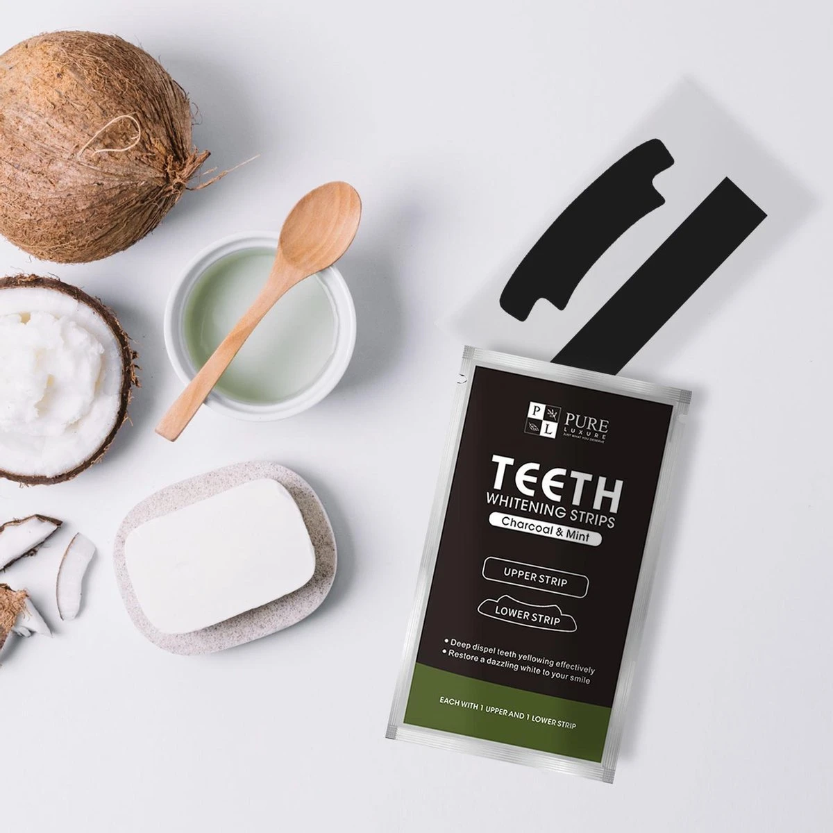 De Tanden Bleker - Pure Luxure - Professionele Tandenbleek Strips - 28 Strips - Teeth Whitening Strips - Wittere Tanden - Zonder Peroxide - Tanden Bleken 9 De Tanden Bleker - Pure Luxure - Professionele Tandenbleek Strips - 28 Strips - Teeth Whitening Strips - Wittere Tanden - Zonder Peroxide - Tanden Bleken - Afbeelding 7