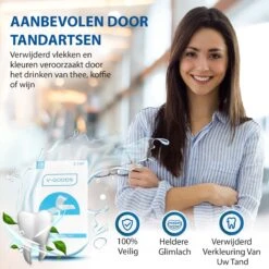 V-Goods Premium Whitening Strips - Tandenbleek Strips - Wittere Tanden - 28x Tandenbleek Strips DIRECT Resultaat - Tandenbleekset - Whitening - Tandenblekers -Mondelinge Benodigdheden Winkel 1200x1200 1190