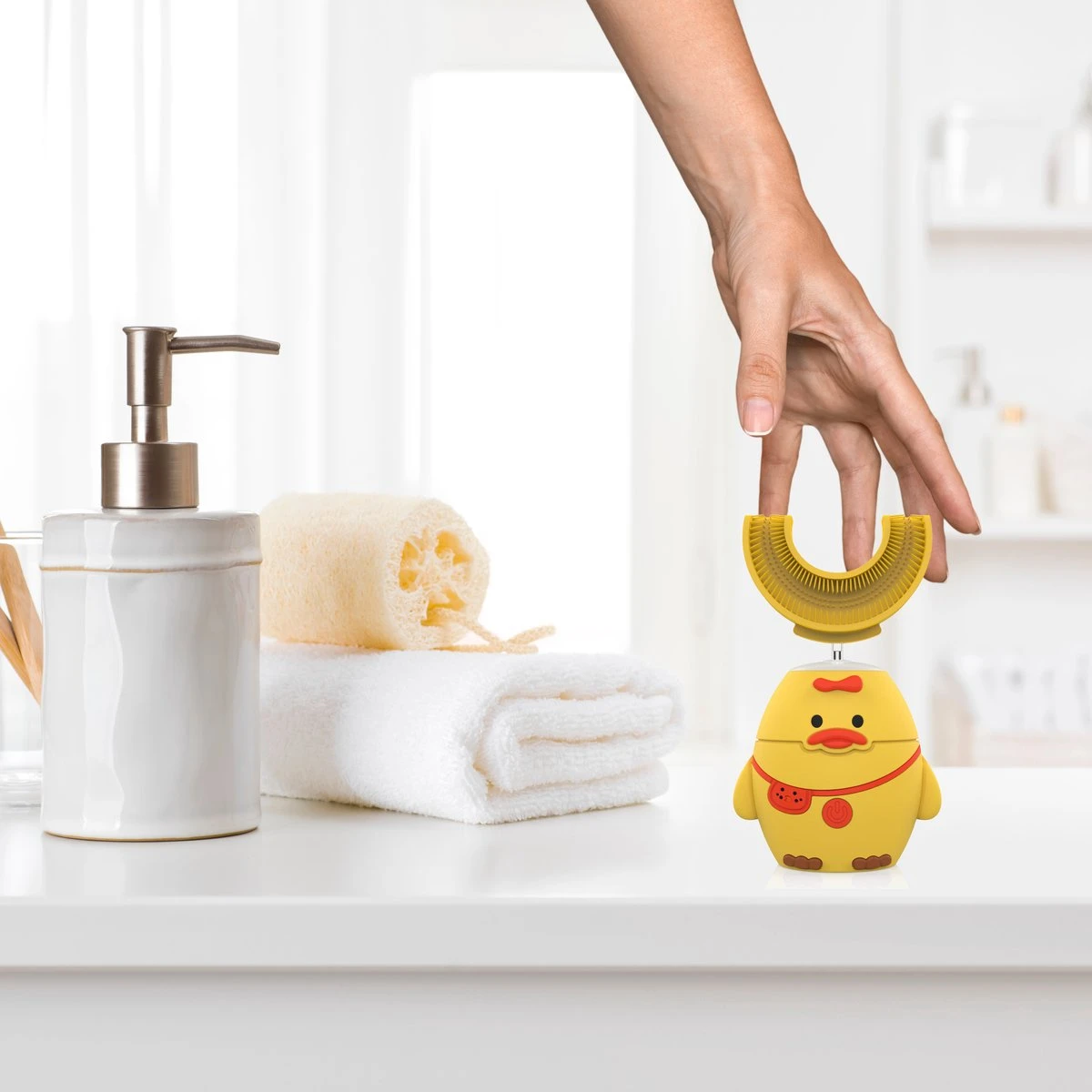 Merkloos Elektrische Sonische Tandenborstel Voor Kinderen Tussen 2 T/m 6 Jaar Met Timer - Elektrische Kindertandenborstel - 360º Graden - 6 Poetsmodus - IPX7 Waterbestendig - Geel 6 Merkloos Elektrische Sonische Tandenborstel Voor Kinderen Tussen 2 T/m 6 Jaar Met Timer - Elektrische Kindertandenborstel - 360º Graden - 6 Poetsmodus - IPX7 Waterbestendig - Geel - Afbeelding 4