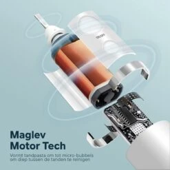 Bintoi® ISonic Pro Series D700 - Elektrische Tandenborstel - Ultra Whitening - 1 Handvat En 4 Opzetborstels - Oplaadbaar - Veilig Voor Douche - Gratis Reisetui - Wit -Mondelinge Benodigdheden Winkel 1200x1200 220