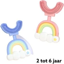 Medies - 360° U-vormige Kindertandenborstel Regenboog Roze | Baby Tandenborstel | Kindertandenborstel | Peuter Tandenborstel | U-vorm - Siliconen - Bpa Free - 2 Tot 7 Jaar -Mondelinge Benodigdheden Winkel 1200x1200 374