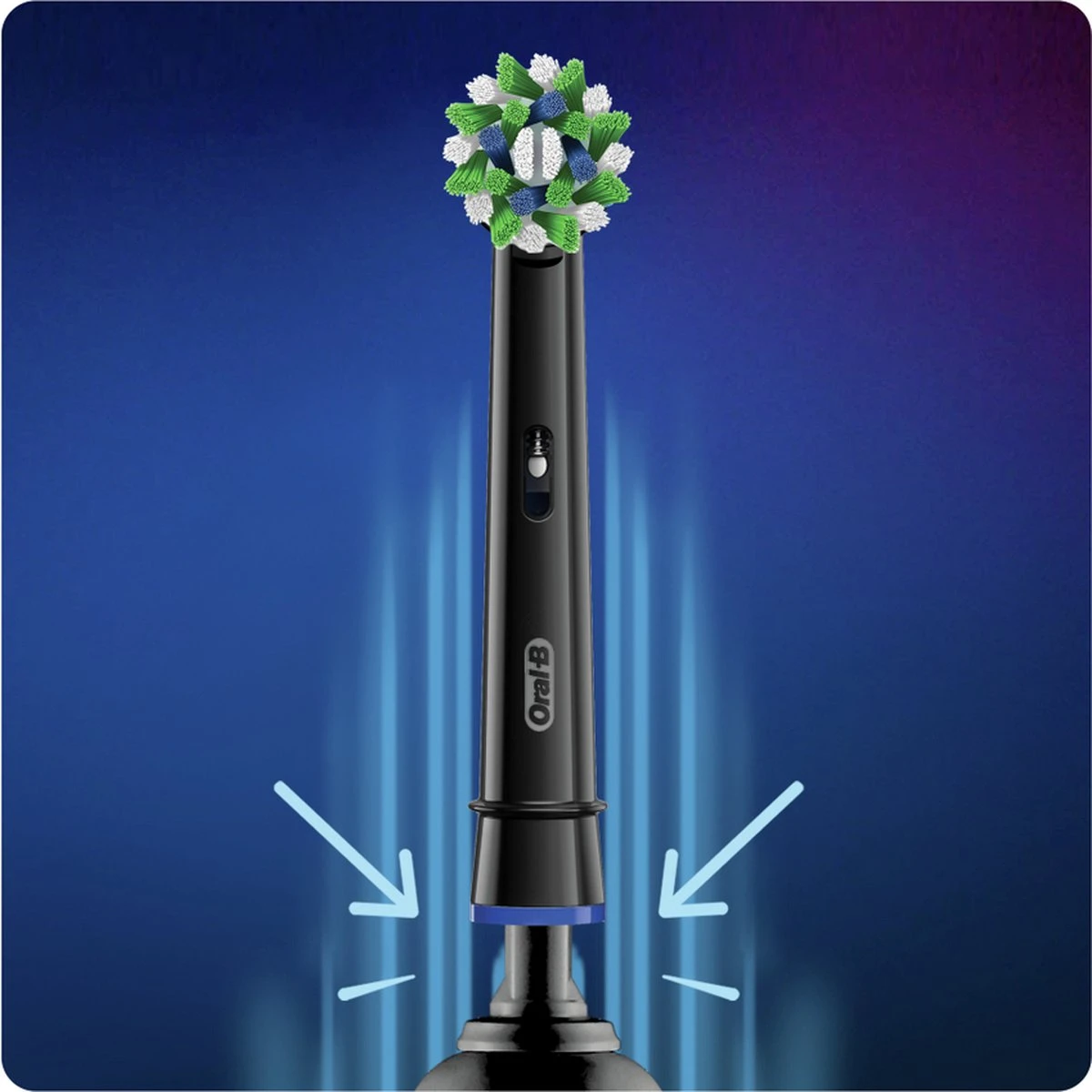 Oral B Oral-B CrossAction Opzetborstel Black Edition Met CleanMaximiser-technologie, Verpakking Van 5 Stuks 8 Oral B Oral-B CrossAction Opzetborstel Black Edition Met CleanMaximiser-technologie, Verpakking Van 5 Stuks - Afbeelding 6