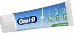 Oral B Oral-B 1.2.3 Mint Frisse - Tandpasta - 6 X75 Ml -Mondelinge Benodigdheden Winkel 1200x537