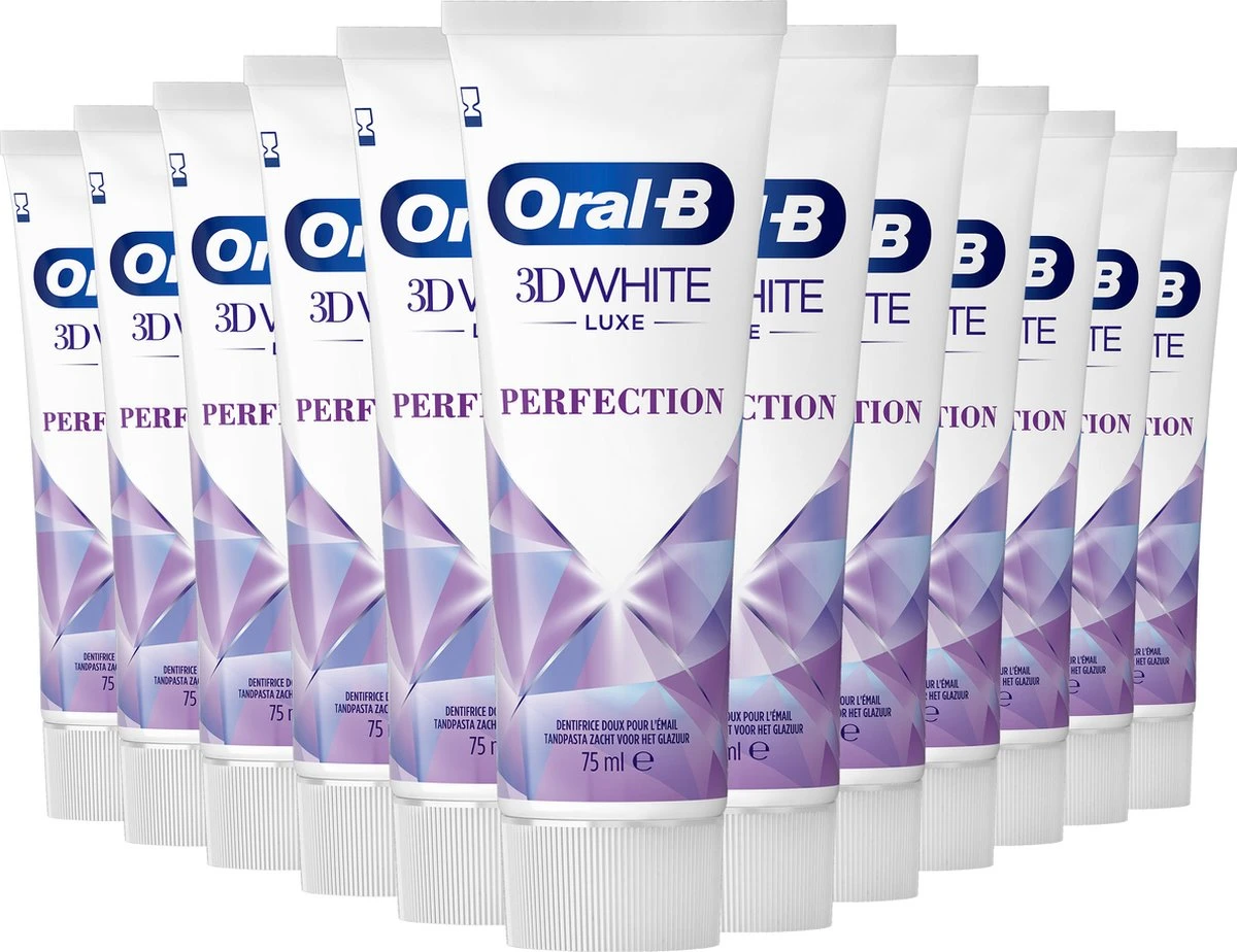 Oral B Oral-B 3D White Luxe Perfection Tandpasta - Voordeelverpakking 12 X 75ml 3 Oral B Oral-B 3D White Luxe Perfection Tandpasta - Voordeelverpakking 12 X 75ml