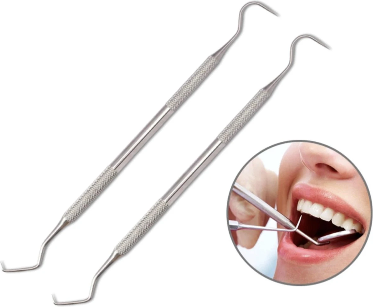2x PD® - Tandsteen Verwijderaar - Tandenstoker - Tandsteenhaakje - 17 Cm 3 2x PD® - Tandsteen Verwijderaar - Tandenstoker - Tandsteenhaakje - 17 Cm