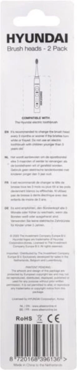 Hyundai - Elektrische Tandenborstel - Opzetborstel - Zwart - 2 Stuks -Mondelinge Benodigdheden Winkel 251x1200 1