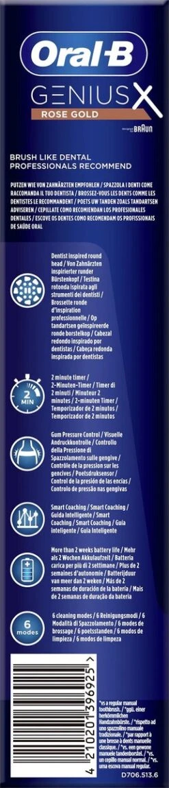 Oral B Oral-B Genius X Elektrische Tandenborstel Rosegold -Mondelinge Benodigdheden Winkel 258x1200 5