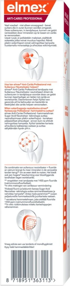 Elmex Anti Cariës Professional Tandpasta 4 X 75ml - Voordeelverpakking -Mondelinge Benodigdheden Winkel 295x1200 3
