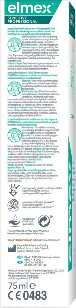 Elmex Sensitive Professional Tandpasta - 2 X 75 Ml - Voordeelverpakking -Mondelinge Benodigdheden Winkel 296x1200 1