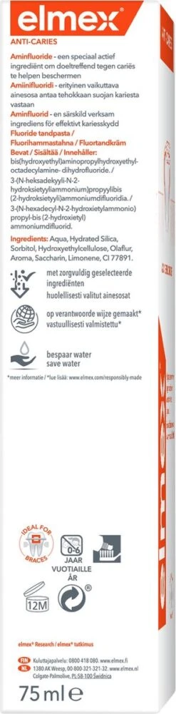 Elmex Anti Caries Tandpasta 4 X 75ml - Voordeelverpakking -Mondelinge Benodigdheden Winkel 296x1200 3