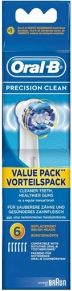 Oral B Oral-B Precision Clean - Opzetborstels - 6 Stuks - Wit -Mondelinge Benodigdheden Winkel 299x1200