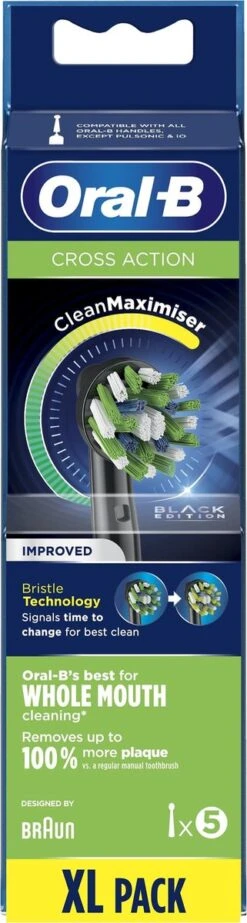 Oral B Oral-B CrossAction Opzetborstel Black Edition Met CleanMaximiser-technologie, Verpakking Van 5 Stuks 14 Oral B Oral-B CrossAction Opzetborstel Black Edition Met CleanMaximiser-technologie, Verpakking Van 5 Stuks -Mondelinge Benodigdheden Winkel 321x1200 1