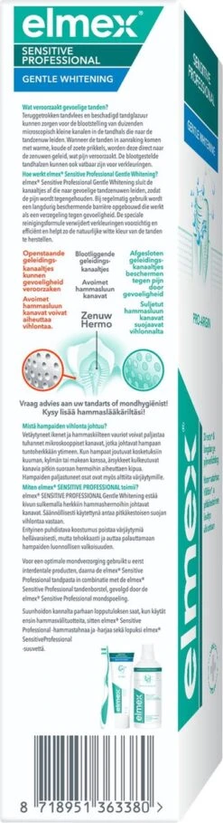 Elmex Sensitive Professional Gentle Whitening Tandpasta 4 X 75ml - Voor Gevoelige Tanden - Voordeelverpakking -Mondelinge Benodigdheden Winkel 326x1200 1